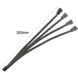 Καλώδιο 4-pin pwm σε 4X4-pin pwm, 0.27m, μαύρο