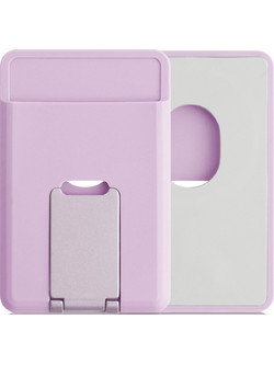 Universal Θήκη KWmobile Card Holder Πορτοφόλι MagSafe από Σιλικόνη για Κάρτες με KickStand - Light Lavender (58791.139)