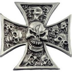 Έμβλημα Μαλτέζικος Σταυρός-Νεκροκεφαλή ADHESIVE EMBLEM, MALTESE CROSS W/SKULL 515311