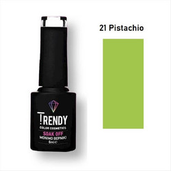 Trendy Color Cosmetics Soak Off 21 Pistachio Ημιμόνιμο Βερνίκι Νυχιών 6ml