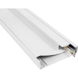 GloboStar(R) SKIRTINGBOARD-PROFILE 70851-3M Προφίλ Αλουμινίου - Βάση + Ψύκτρα Ταινίας LED με Λευκό Γαλακτερό Κάλυμμα - Επιφανειακή Χρήση για Περβάζι - Πατητό Κάλυμμα - Λευκό - 3 Μέτρα - Μ300 x Π1.6 x