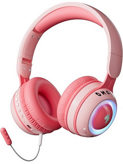 KE-21 Ασύρματο Gaming Headset On Ear Pink