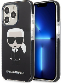 Karl Lagerfeld Iconik Karl Back Cover Black (iPhone 13 Pro Max)