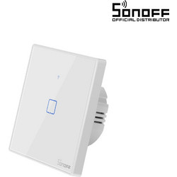 GloboStar(R) 80130 SONOFF T2EU1C-RF - 433MHz Wireless Smart Wall Touch Button Switch AC 100-240V Max 2A (2A/Way) 1 Way - RF Series