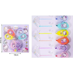 Hello kitty Μαρκαδόροι Υπογράμμισης Πολύχρωμοι 6τμχ (E-8181)