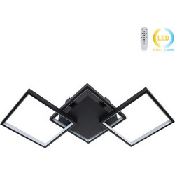 Φωτιστικό οροφής LED 34W 80Χ35Χ8 εκ. μαύρο με controller - GLOBOBOX 602166-602166-Μαύρο 602166