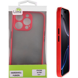 Lime Successories Lime Θηκη Iphone 16 Pro 6.3'' Hardshell Fusion Full Camera Protection Red With Black KEYS