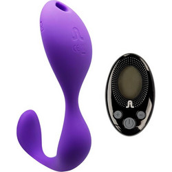Adrien Lastic Mr. Hook & LRS Δονητής G-Spot για Ζευγάρια με Τηλεχειριστήριο 12cm Μωβ