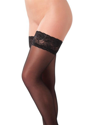 Hold-up Stockings Black One Size