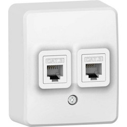 Πρίζα Τηλεφώνου Εξωτερική Murata 1000223101 2xRJ11 CAT3 White Aca