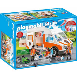 Playmobil City Life Ασθενοφόρο με Διασώστες για 4+ Ετών 70049