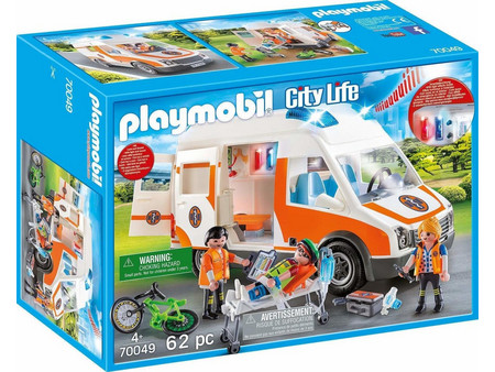 Playmobil City Life Ασθενοφόρο με Διασώστες για 4+ Ετών 70049