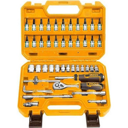 Σετ Καρυδάκια 1/4" 46 Τεμαχίων HKTS14462 Ingco