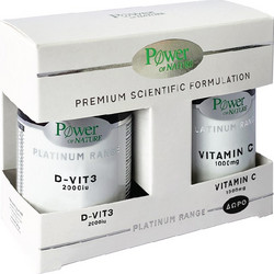 Power Health Platinum Range D-Vit 3 5000iu 60s + Vitamin C 1000mg 20 Ταμπλέτες