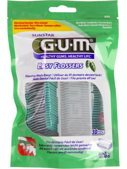 Gum 890 Easy Flossers Οδοντικό Νήμα με Λαβή & Γεύση 30τμχ