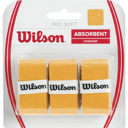 Wilson Pro Soft Tennis Overgrips x 3 Χρυσό