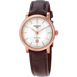 Tissot Carson Premium Γυναικείο Ρολόι Αυτόματο με Καφέ Δερμάτινο Λουράκι T122.207.36.031.00