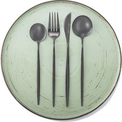 Σετ ανοξείδωτα μαχαιροπήρουνα 24 τμχ SP tableware Sienna Black 40010701