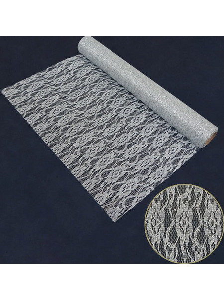 ΧΡΙΣΤΟΥΓ. ΥΦΑΣΜΑ ΑΣΗΜΙ GLITTER ΡΟΛΟ 48cm.x5yd 60/ΚΙΒ