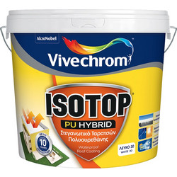 Vivechrom Isotop PU Hybrid Ελαστομερές Επαλειφόμενο Υβριδικό Μονωτικό Στεγανωτικό Ταράτσας Λευκό 10lt