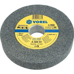VOREL 08860 ΠΕΤΡΑ ΤΡΟΧΟΥ 125X16mm A36P ΤΡΥΠΑ 12.7mm