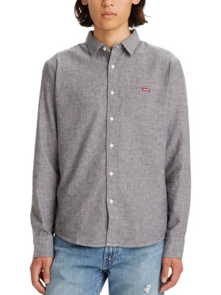Levi's Ανδρικό Πουκάμισο Βαμβακερό Μακρυμάνικο Slim Fit Μαύρο 86625-0018