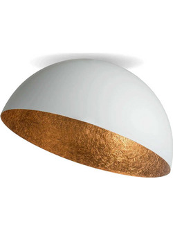 SFERA καμπάνα φωτιστικό οροφής άσπρο/χάλκινο O 50 cm Άσπρο Χάλκινο