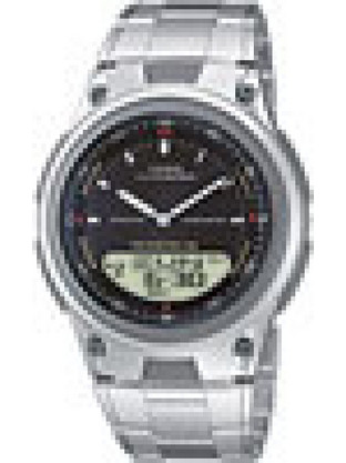 Casio Ανδρικό Ρολόι Χρονογράφος με Ασημί Μεταλλικό Μπρασελέ AW-80D-1AV