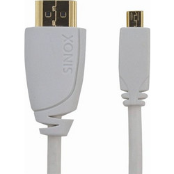 Sinox Καλώδιο HDMI Male to Micro HDMI Male 1m White