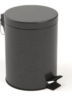 Χαρτοδοχείο MT VALI005/BGM 5lt Black Gun Metal PVD Φ24x30cm