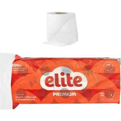 Χαρτί υγείας elitte πακ=10 ρολά 3 φύλλων 17m 75gr Elite