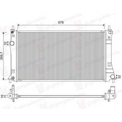 Ψυγειο 1.8-2.0i-16V (67.5x36.8) 09- (VALEO) Mazda 5 10-15 - 500006315