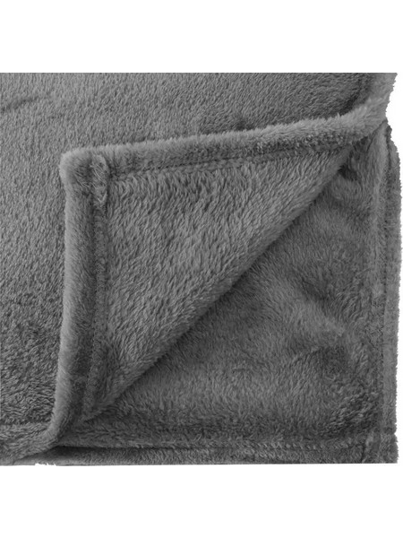 Κουβέρτα Καναπέ 150x220cm Grey Velour Με θήκη Atmosphera