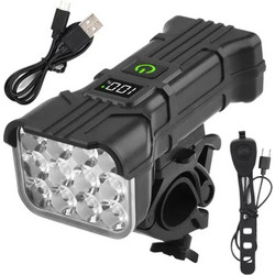 12 LED Ποδηλάτου Επαναφορτιζόμενο με Κόρνα για Ασφάλεια κατά τη Νυχτερινή Ποδηλασία AIF-123