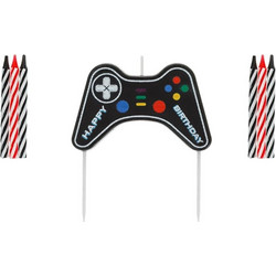 Σετ Κεράκια Γενεθλίων Gaming Τηλεχειριστήριο - 7 τμχ
