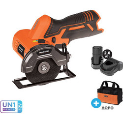 Krausmann U87012-12S Γωνιακός Τροχός Μπαταρίας 12V 76mm 1x2Ah