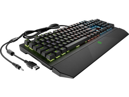 HP Pavilion Gaming 800 Μηχανικό Gaming Πληκτρολόγιο με Custom Red Διακόπτες RGB Black