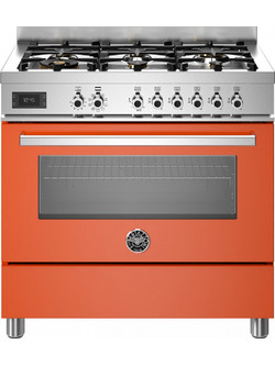 Bertazzoni PRO96L1EART Κουζίνα Ηλεκτρική 86lt με Εστίες Αερίου 89.5cm