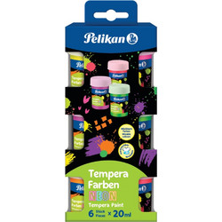 Τέμπερες Pelikan 6 Χρώματα NEON 25ml