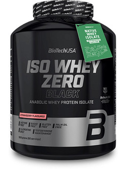 Biotech USA ISO Whey Zero Black Strawberry Πρωτεΐνη Ορού Γάλακτος Γράμμωσης Χωρίς Λακτόζη & Γλουτένη 1.82kg