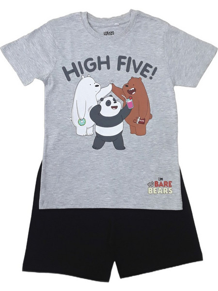 Πιτζάμα Καλοκαιρινή High Five Grey Black 8020249