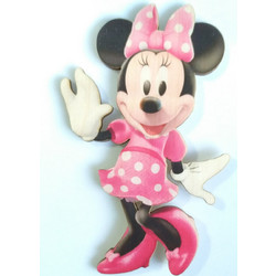 Minnie 12 εκτύπωση σε ξύλο - 12εκ, Όχι τρύπα