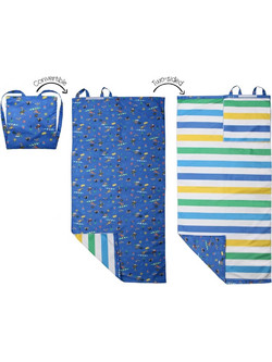 FlapJackKids Dino Παιδική Πετσέτα Θαλάσσης Microfiber Μπλε 71x145cm FJKTB573