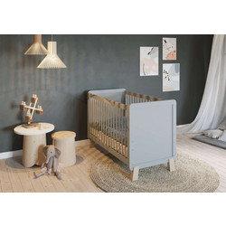 DecoBebe Niko Πολυμορφική Κούνια για Στρώμα 60x120cm Γκρι 342-01