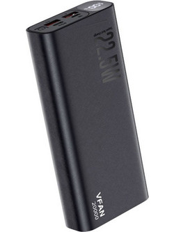 Vipfan F07 Power Bank 20000mAh 22.5W με 2 Θύρες USB-A Black