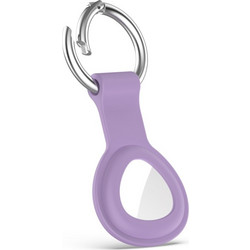 Θήκη σιλικόνης για AirTag Shockproof Anti-scratch με μπρελόκ Purple