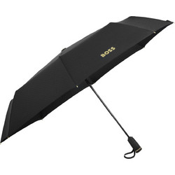 HUGO BOSS HUF520A Ομπρέλα Pocket Double B Black & Gold Umbrella