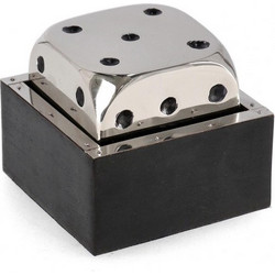Bizzotto Fortune Διακοσμητικό Ζάρι Μεταλλικό Ασημί 10x10x8,3