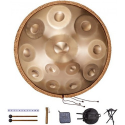 VEVOR Handpan Drum 55,9 cm 12 Notes D Minor Hand Drum Instrument with Mallet