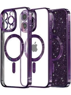 Techsuit Luxury Glitter MagSafe Θήκη Deep Purple (iPhone 15 Pro Max)
